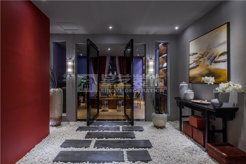 南寧蔓華藝品軒文化沙龍180平過道裝修設(shè)計(jì)實(shí)景圖