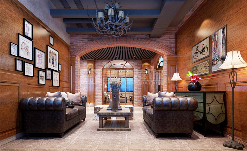 東盟慧谷西餐廳300平會(huì)客區(qū)裝修設(shè)計(jì)效果圖