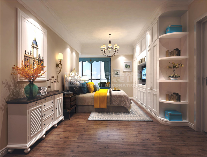 萬(wàn)達(dá)茂120平美式風(fēng)格臥室裝修效果圖