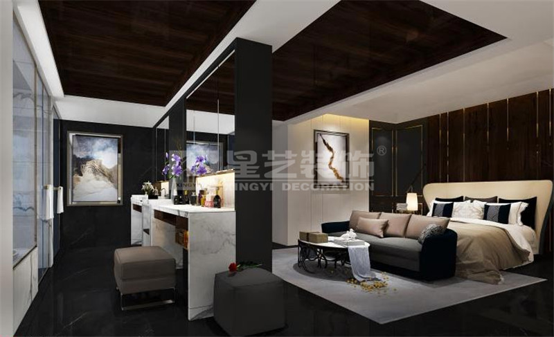 遠(yuǎn)辰山水一號(hào)300平簡約輕奢臥室裝修效果圖