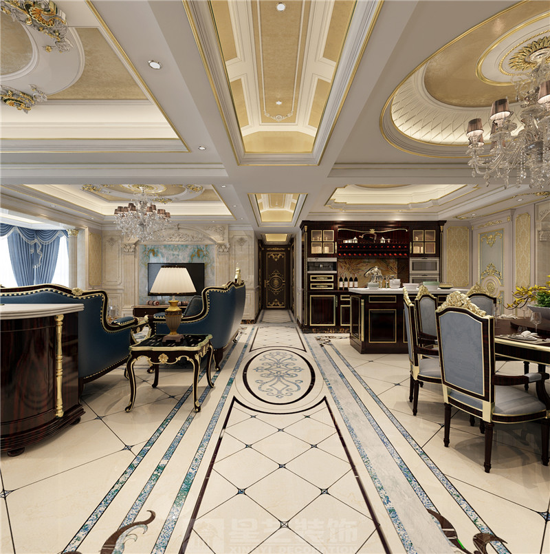 綠地中央廣場(chǎng)210平過(guò)道裝修效果圖