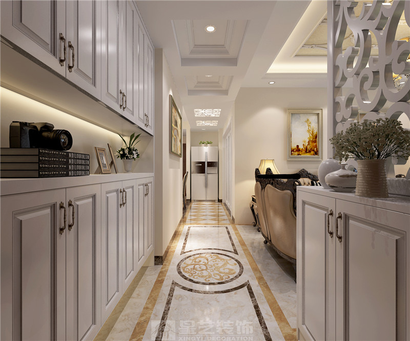 華發(fā)國賓一號120平玄關裝修效果圖