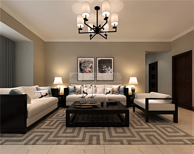 大觀(guān)天下120平客廳裝修效果圖