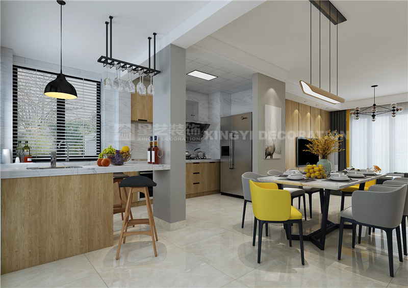 萬(wàn)達(dá)茂120平餐廳裝修效果圖