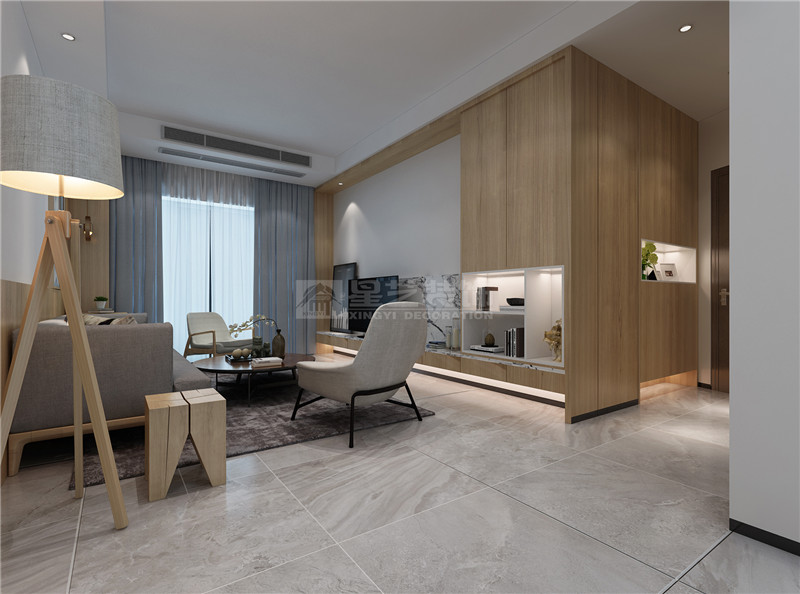 保利領秀前城140平客廳裝修效果圖