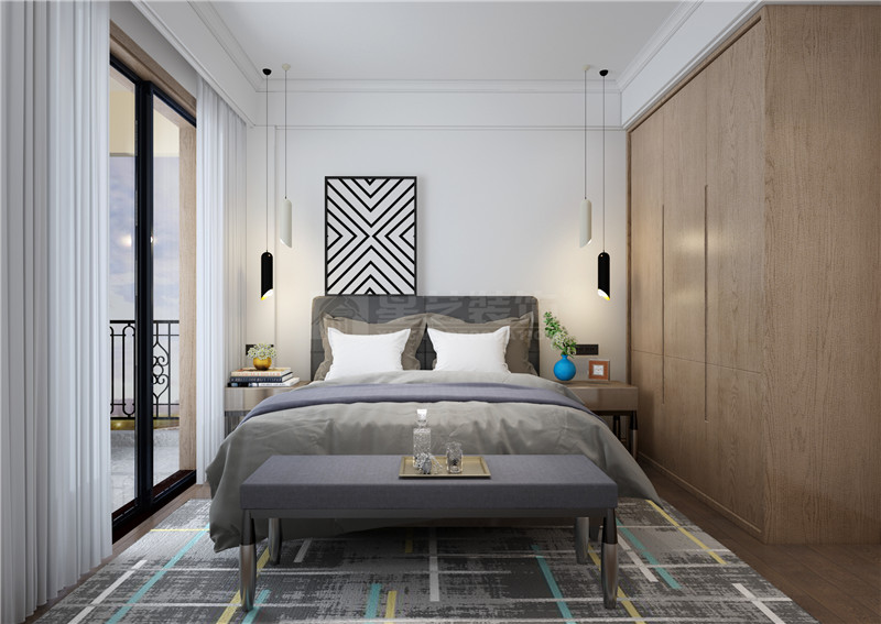 江灣山語城260平臥室裝修效果圖