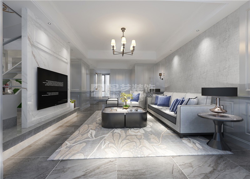 翡翠園祥云閣200平客廳裝修效果圖