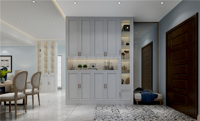 區(qū)直機(jī)關(guān)100平入戶(hù)裝修效果圖