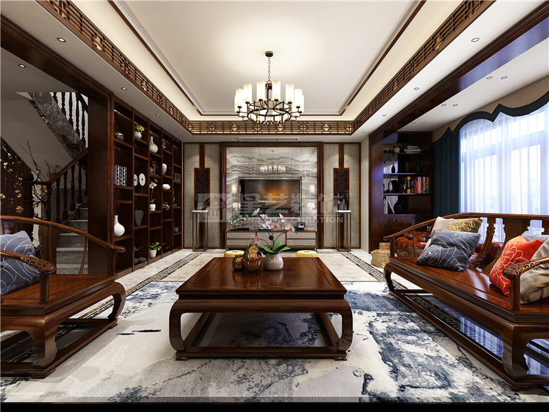 都安密洛坨風(fēng)情街350平客廳裝修效果圖