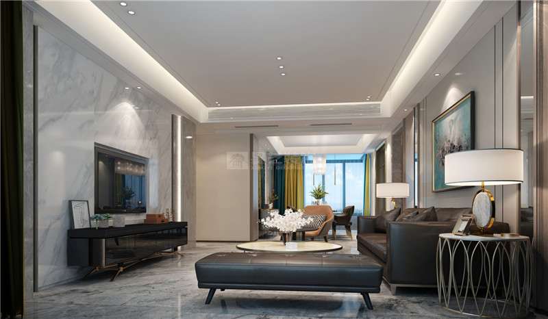 華發(fā)國賓壹號(hào)180平客廳裝修效果圖