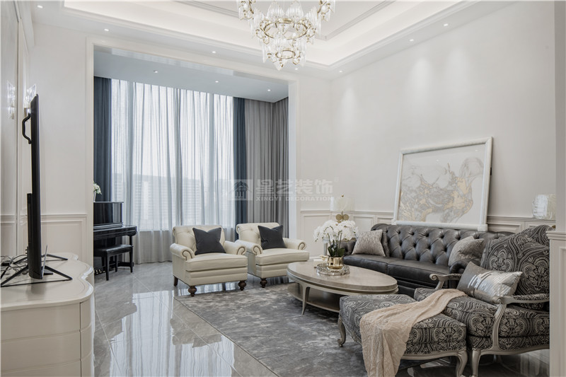 云景山語城186平復式客廳裝修實景圖