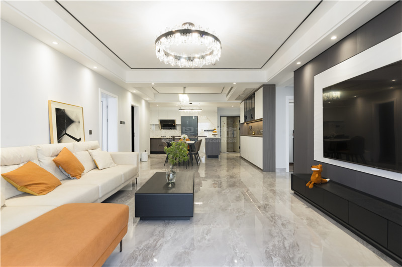 霖峰壹號142平客餐廳裝修實(shí)景圖