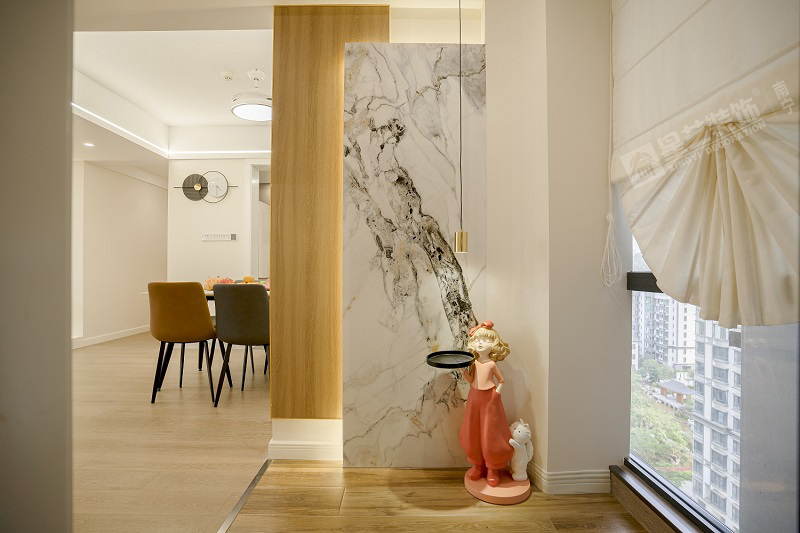 德澤苑130平奶油風玄關實景