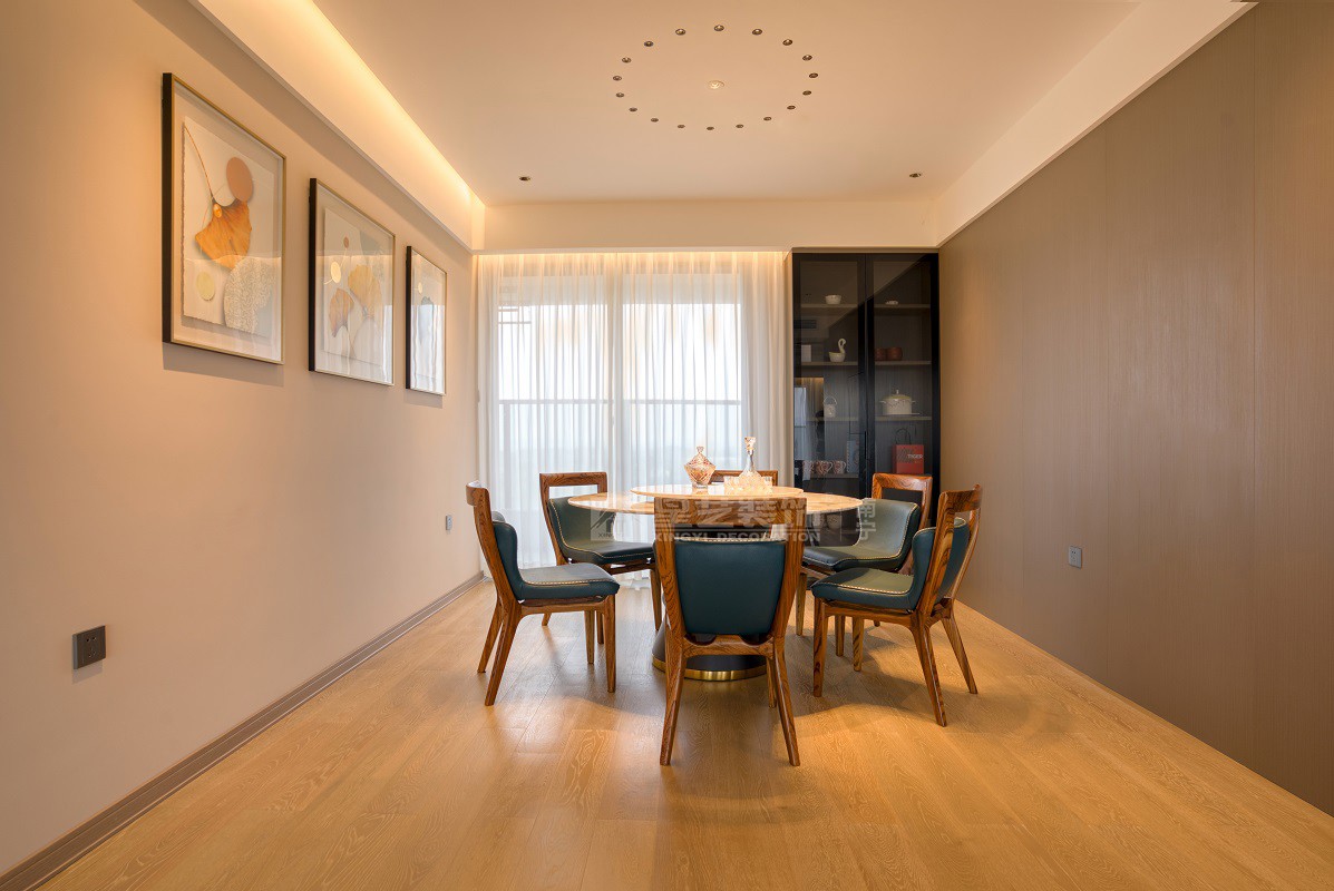 嘉和城溫泉小鎮(zhèn)170平現(xiàn)代風(fēng)格餐廳裝修實景