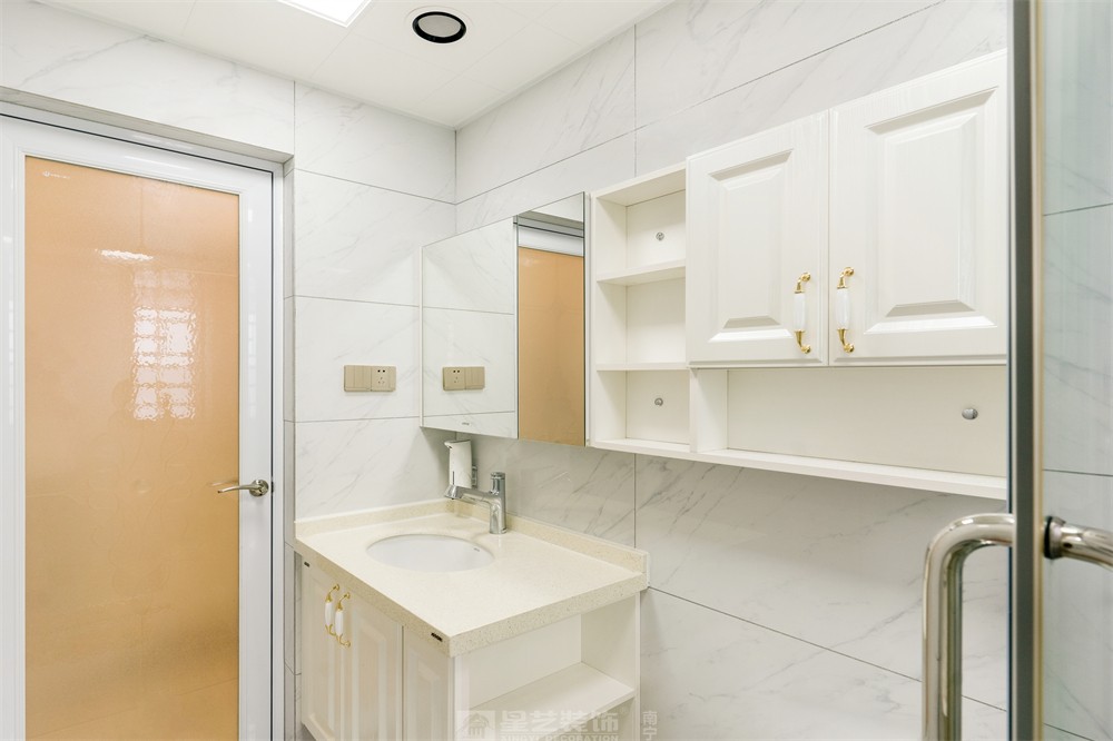 盛科城120平法式裝修衛(wèi)生間實景