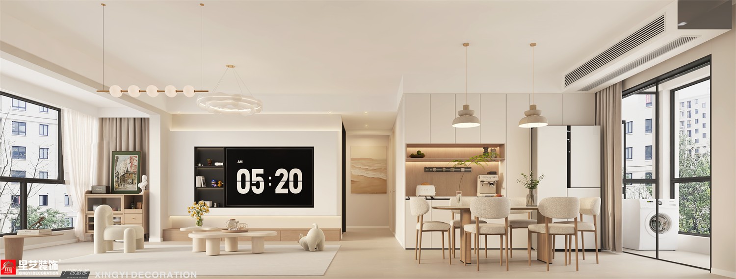 銀光御品126平現(xiàn)代簡(jiǎn)約餐廳裝修效果圖