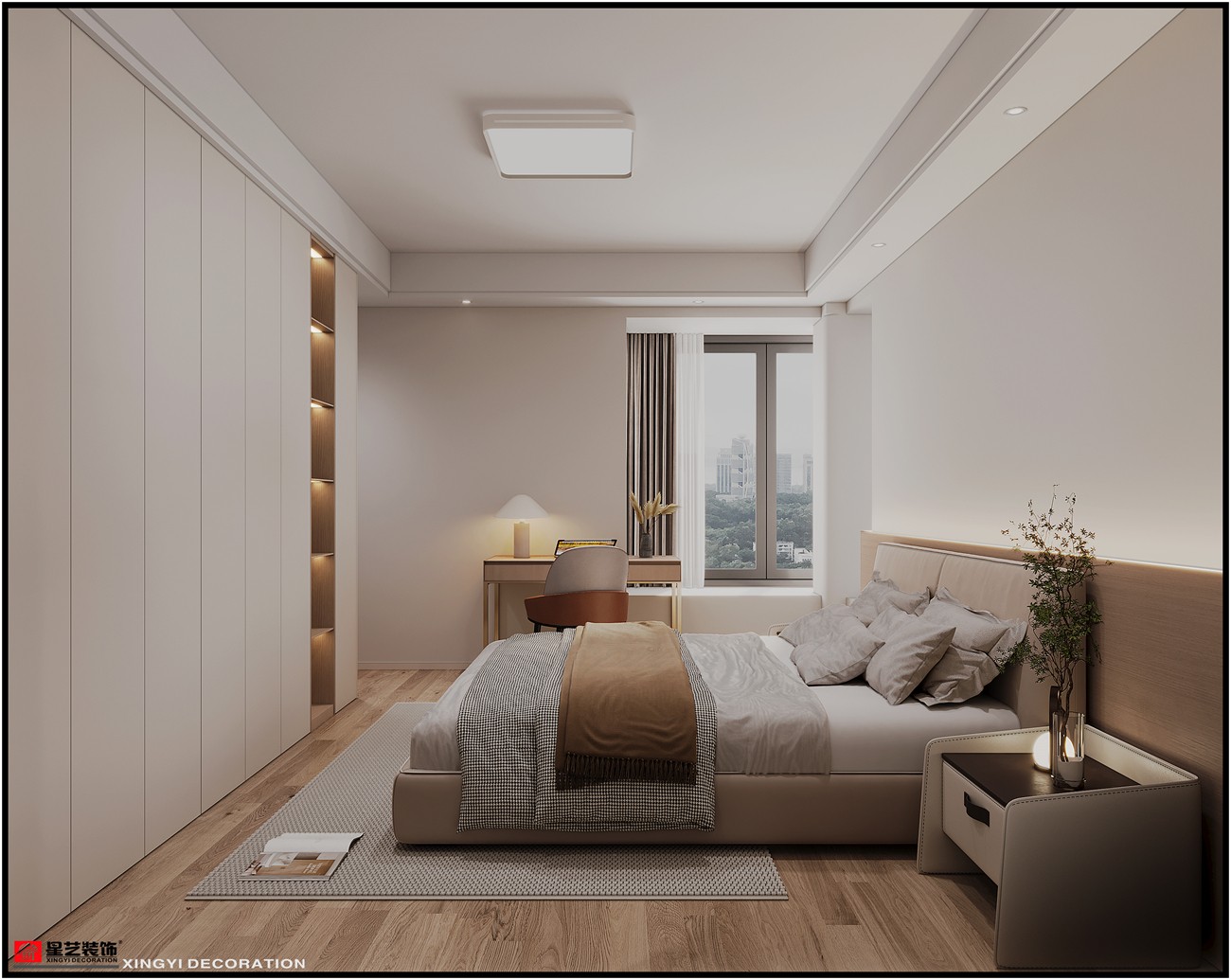 五合生活區(qū)236平現(xiàn)代簡(jiǎn)約臥室裝修效果圖