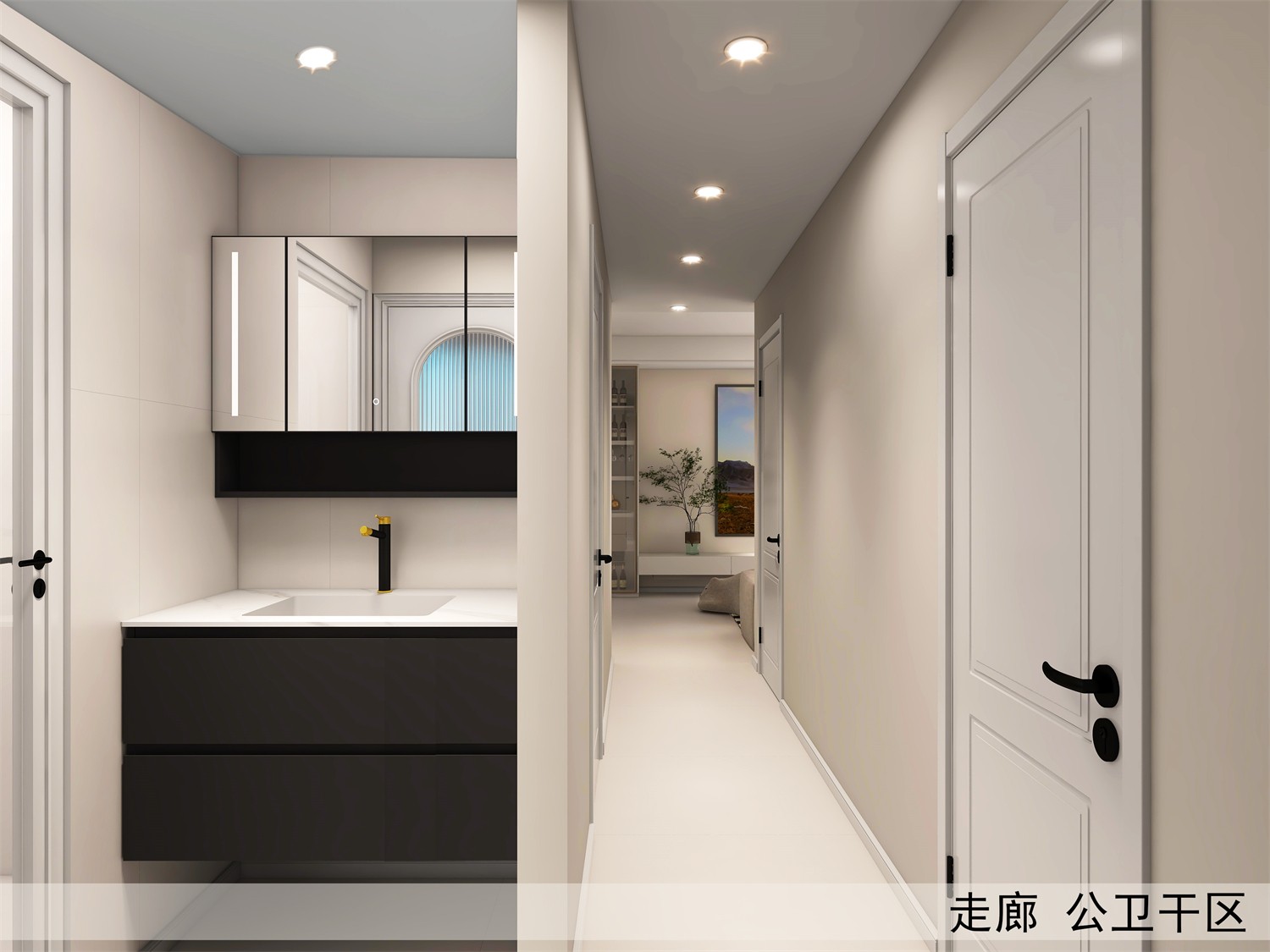 保利天悅臺(tái)106平現(xiàn)代簡約衛(wèi)生間裝修效果圖