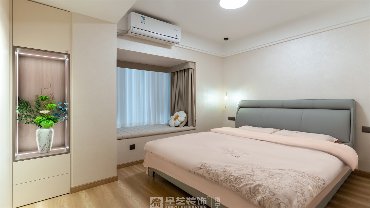 嘉逸城147平現(xiàn)代風(fēng)格臥室裝修完工實景圖
