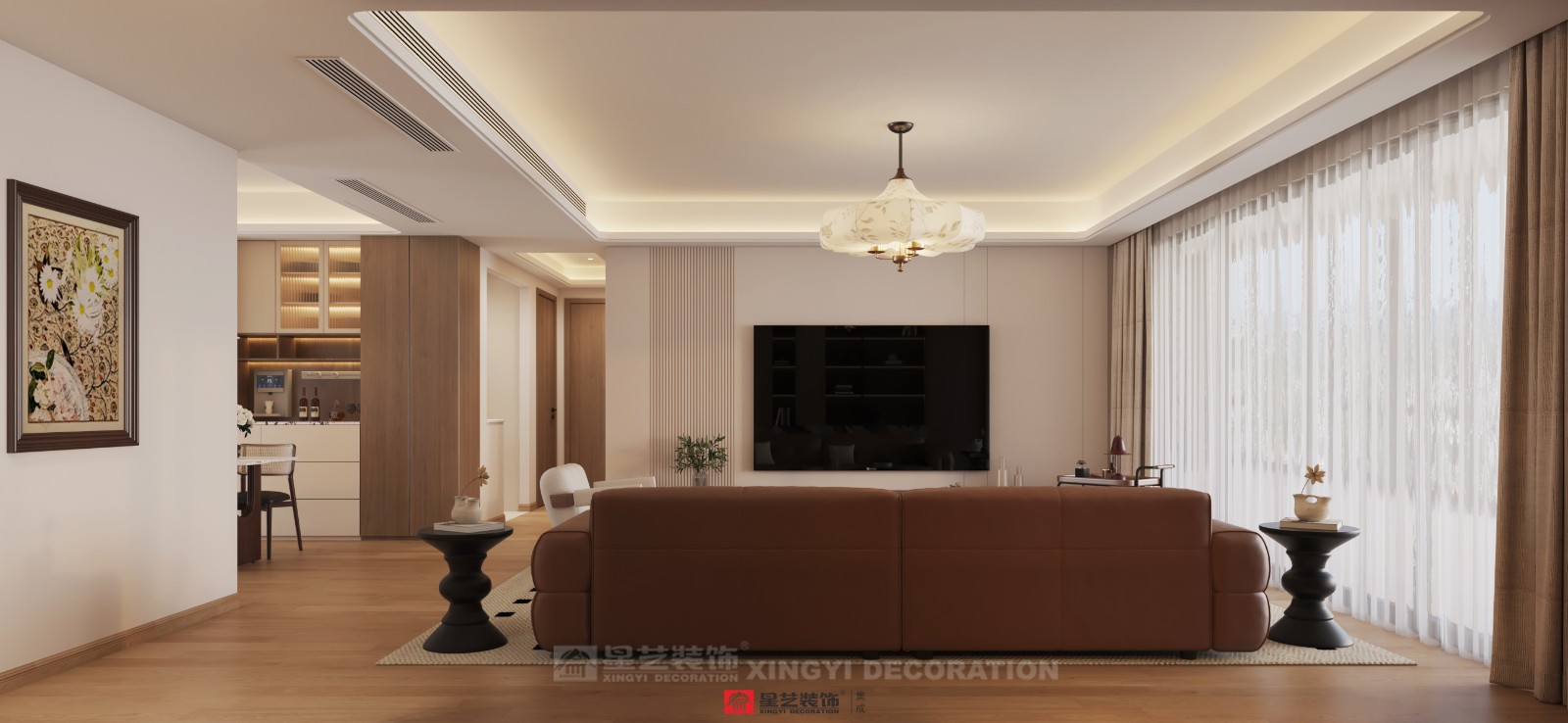 建發(fā)養(yǎng)云180平現(xiàn)代風格餐廳裝修效果圖