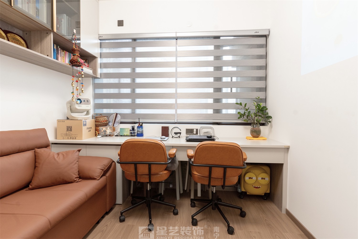 龍光天瀛140平意式輕奢書(shū)房裝修完工實(shí)景圖